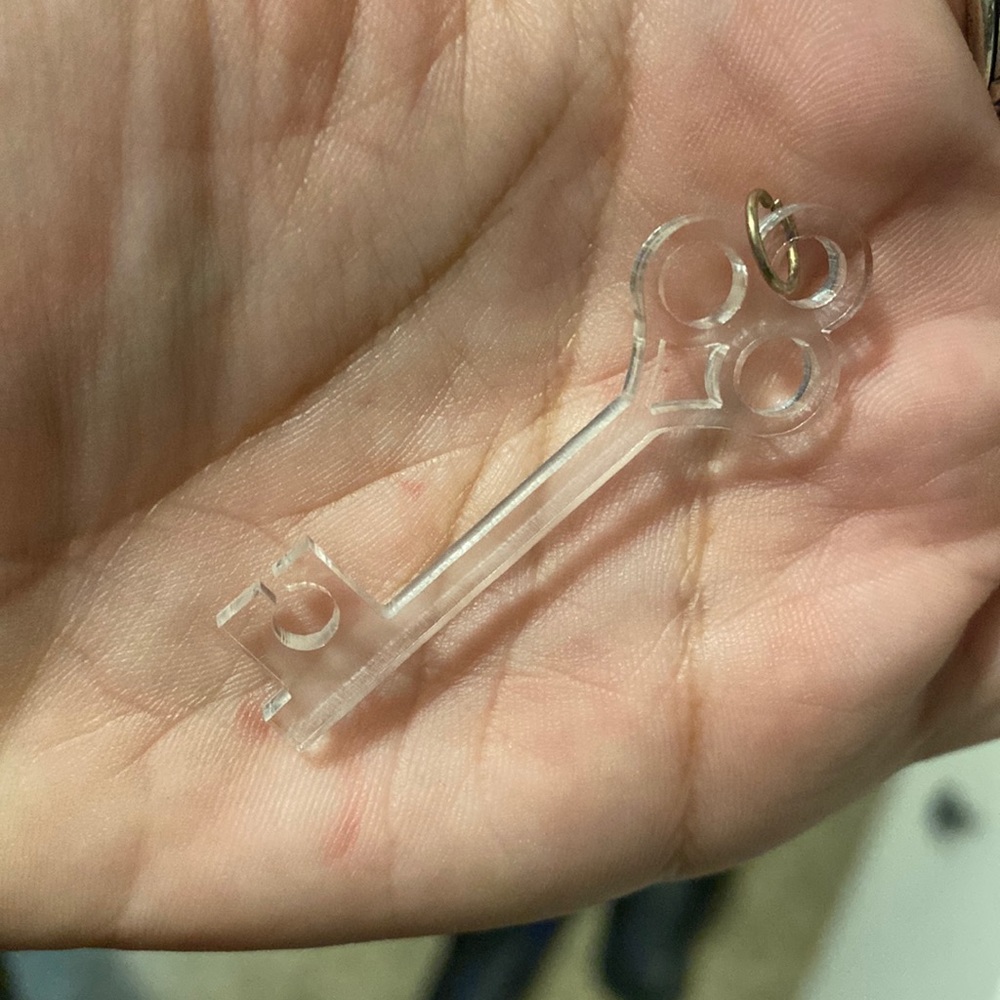Clear Key Pendant